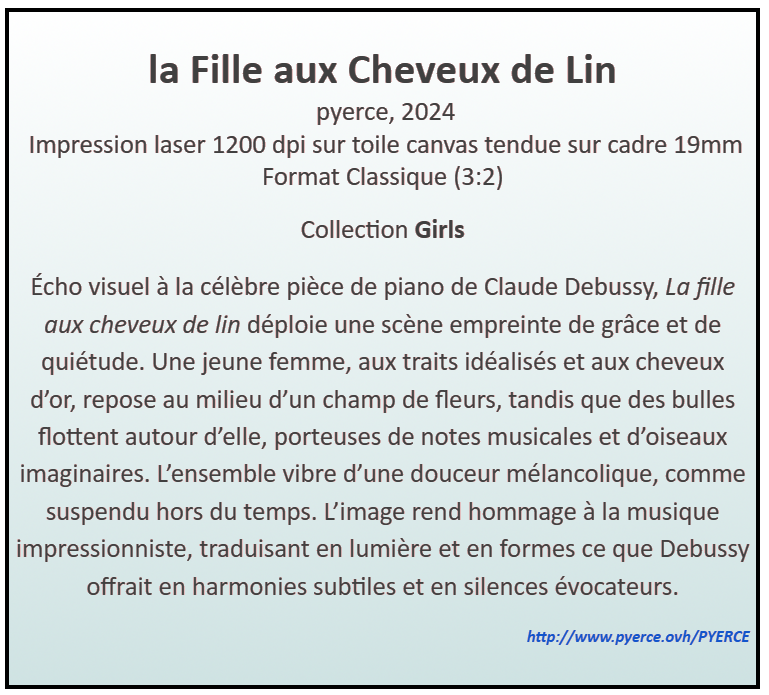 Cartel de la Fille aux Cheveux de Lin